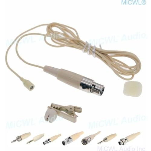 Omnidirectional Wireless Tie Clips Lavalier Microphone for Shure Sennheiser Audio-Technica MiPro TA4F TA3F mini Condenser Mics