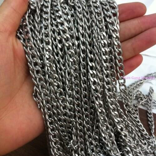 Top Quality 100% Stainless Steel Strong 5mm NK Link Chain For Fashion DIY Jewelry Findings 1/5/10meters/lot