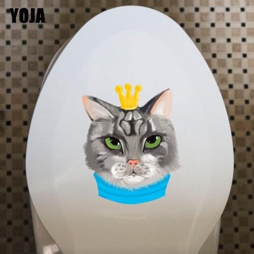 YOJA 18.3*22.2CM Animal Cat Toilet Decal BedRoom Home Decoration Wall Sticker T3-0458