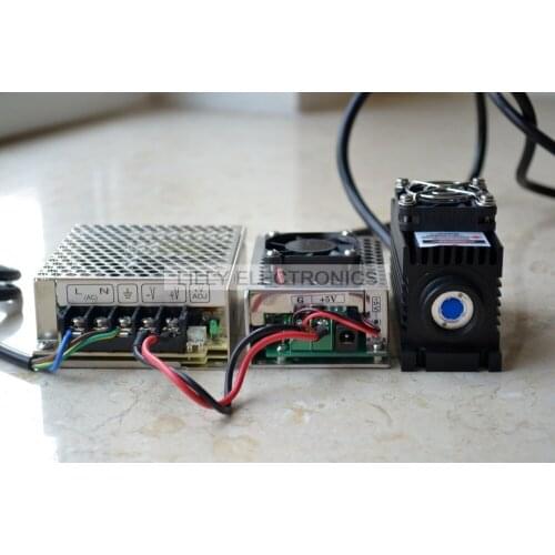 500mW 532nm Green Laser Dot Module + TTL/Analog 0-30KHZ + TEC Cooling + 85-265V