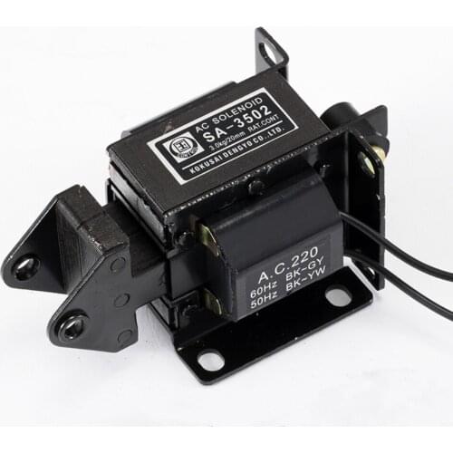 1PC SA-3502 AC 220V 3kg Force 20mm Stroke Pull Type Solenoid ElectromagnetMQ6-3N