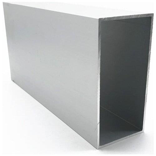 100mm*50mm*2mm square tube aluminum alloy hollow pipe rectangle straight duct vessel 100/200/300/400/500/550mm length