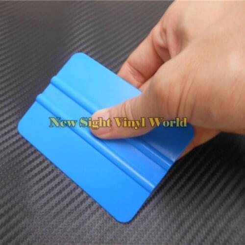 100 pcs/Lot Custom Logo Soft Blue Squeegee Car Wrap Tools For Vehicle Wraps