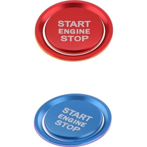 2 Pack Aluminum Alloy Engine Start Stop Push Button Cover Trim Perfect Match For Audi A6 A7 Easy To Installtion