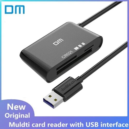 Original DM 3 In 1 Muldti Card Reader CR022 For SD Card TF Card CF Card Reader With USB interface