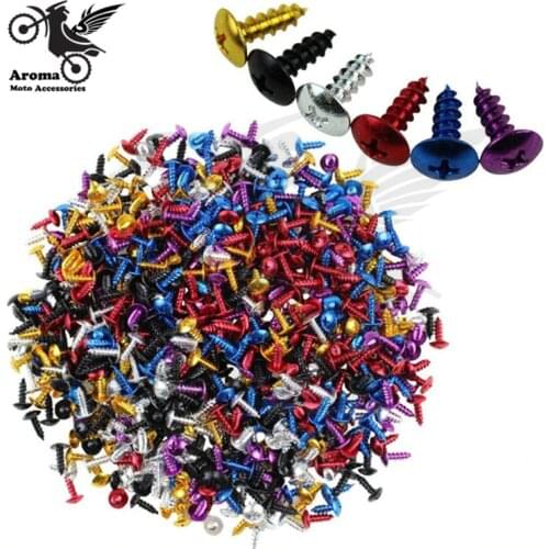 30 pcs unviersal colorful motocross Off-road moto decals car style home renovation motorbike tip screw fixed motorcycle screw