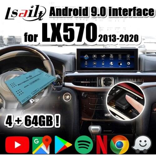 4GB+64GB PX6 Android GPS Navigation Box for 2014-20 Lexus LX570 12.3' Video Interface with Inside Carplay by Lsailt