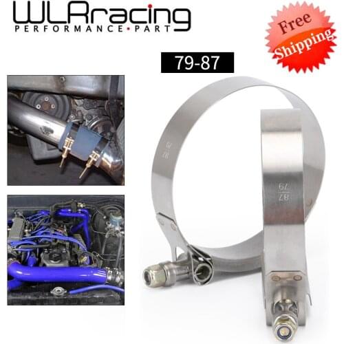 FREE SHIPPING 2PC/LOT SS304 3" CALMPS 79MM-87MM STAINLESS SILICONE TURBO HOSE COUPLER T BOLT CLAMP KIT HIGH QUALITY WLR5254