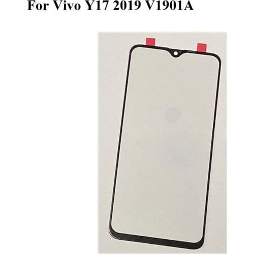 For Vivo Y17 2019 V1901A Front LCD Glass Lens touchscreen Y17 2019 Touch screen Panel Outer Screen Glass without flex VivoY17