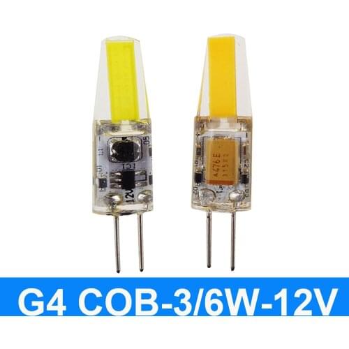 G4 LED Lamp COB LED Bulb 3W/6W DC/AC 12V LED G4 COB Light 360 Beam Angle Chandelier Lights Replace Halogen G4 Lamps Mini 1PC/LOT