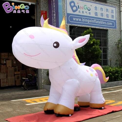 Customized 3X2.6 meters inflatable horse cartoon promotional unicorn horse inflatables for decoration toys