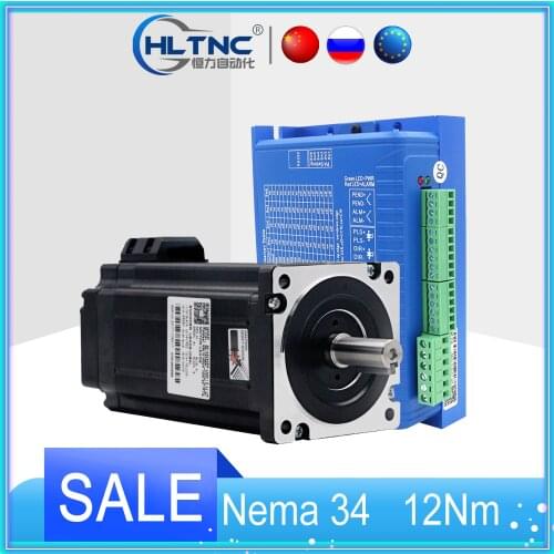 Jmc 12nm 6a 86j18156ec-1000 Nema 34 Closed Loop Motor And Hybrid Driver 2hss86h Dc(40-110v) / Ac(60-80v) For Cnc