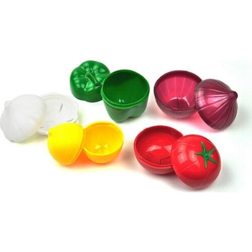 Fresh Storage Box Lemon Lime Saver Plastic See Through Container Holder Bulb Shaped Moist Assorted For Kitchen Refrigerator Tool