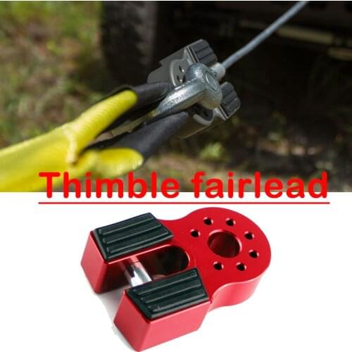 Red flat Shackle Mount Aluminum Alloy Aluminum Thimble fairlead Shackle Mount Hook connector for Synthetic Rope