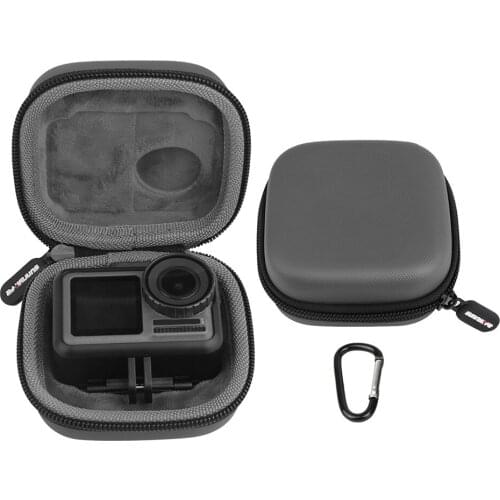 Mini Portable Bag Protective Case for DJI OSMO ACTION Sports Camera Accessories With Carabiner Shockproof Storage Box Cover