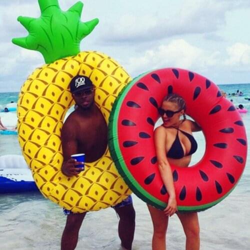 Pineapple Watermelon Inflatable Buoy Pool Float Swimming Ring for Adults Summer Water Sport Swim Circle Pool Party Toys