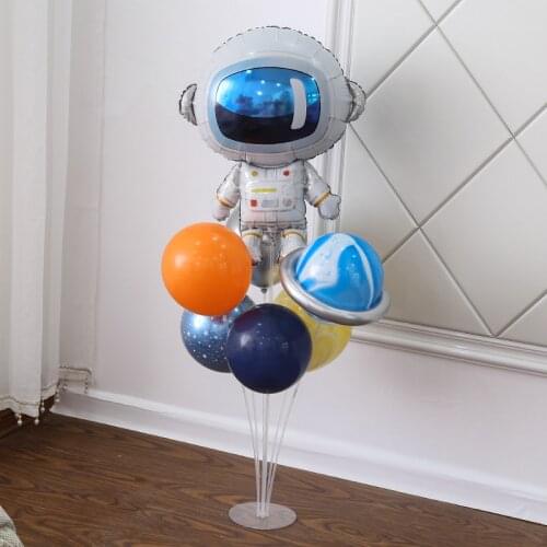 Space Theme Balloon Balloon Decorations on Table Floating Astronaut Wandering Earth Dress Baby Birthday Column Decoration