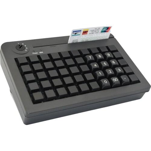 50 Keys Custom Membrane USB POS Programmable Keyboard with MSR KB50M