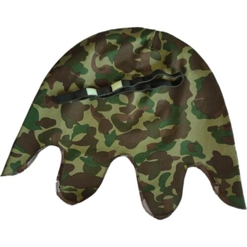 WWII US MARINE CORPS CAMO HBT REVERSIBLE COMBAT HELMET COVER & CAT EYES STRAP OUTDOOR MILITARY WW2