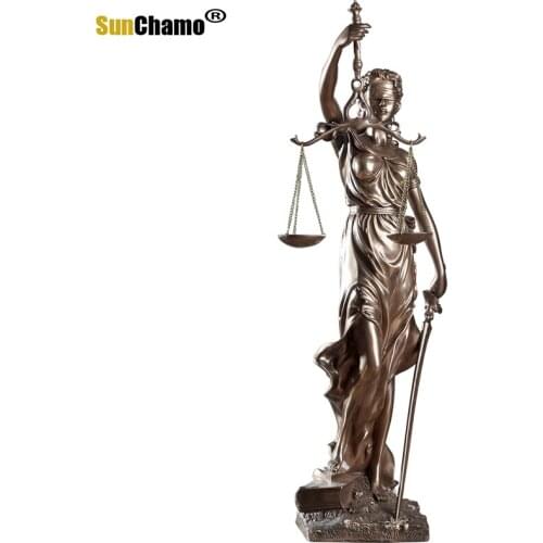 European Style Retro Justice Fairness Statue Living Room Decorations Office Law Firms Statues Decoration Goddess Sculpture Gift