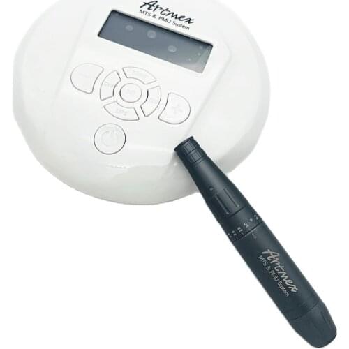 Permanent Makeup Eyebrow Tattoo Machine With Digital Control Panel Micropigmentation Device Lip Pen Artmex V6 with 5 Needles GF