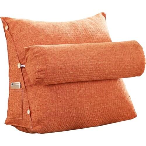 Bedside Triangular Cushions Modern Fashion Simple Solid Color Linen Pearl Cotton Comfortable Bay Window Tatami Sofa Cushion