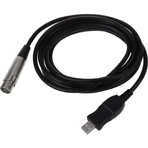 USB Male to 3 Pin XLR Female Microphone MIC Studio Audio Link Cable