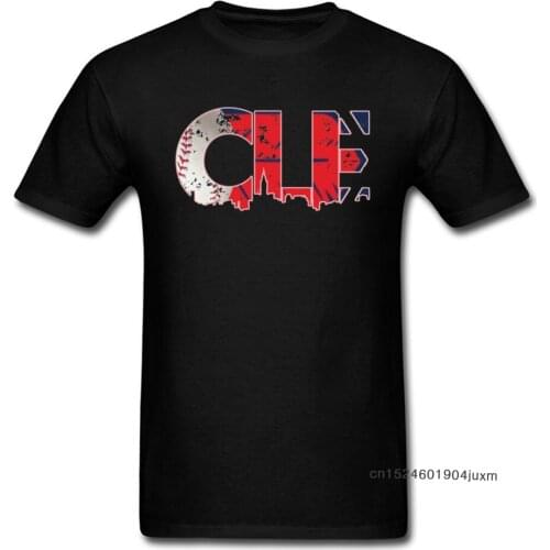 Hiphop T-shirt Men Cleveland Ohio CLE Indians T Shirt 2019 New Coming Cotton Tshirt Male Letter Geek Tees Punk Ajax Top Swag