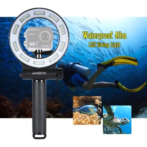 New Arrival Andoer SL-109 30 LED Waterproof 40m Diving Fill Light 3 Mode for GoPro Hero for Yi 4K SJCAM Action Sports Camera