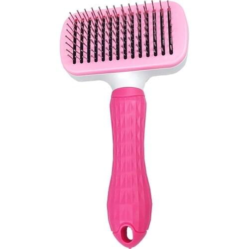 Pet Dog Steel Needle Comb Retractable Cat Hair Removal Brush Fur Cleaning Brush Grooming Combs Tool Non-slip Pets Supplies