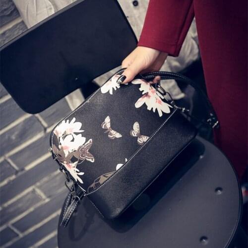 031818 new hot yesetn wholesales women handbag female floral printing shell bag