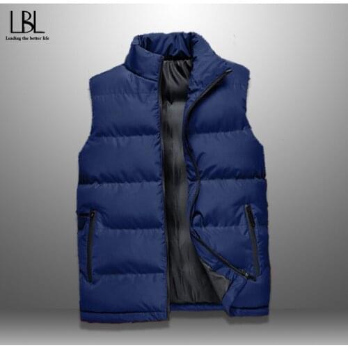 Vest Men Winter Jacket Sleeveless Vests Spring Thermal Soft Casual Coats Male 2020 New-Arrived Cotton Mens Thicken Waistcoat