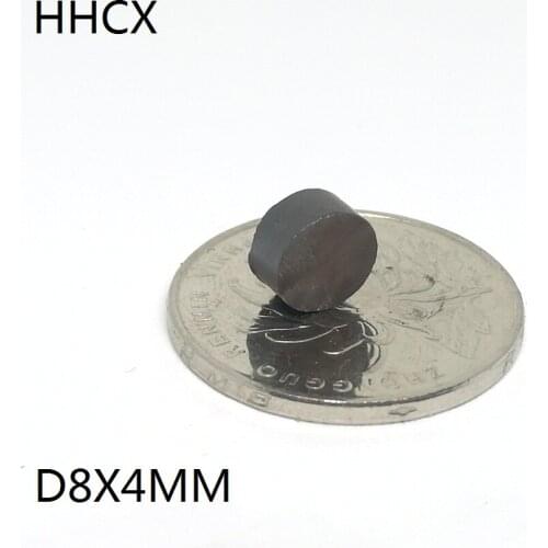 10 20 50 100 200PCS/LOT Ferrite Magnet 8*4 mm Permanent Disc Y30 MAGNET 8x4 Black Round Speaker Magnets 8 x 4