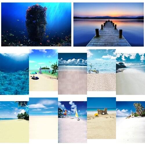 100*150cm Summer Photographic Backdrops Seaside Beach Party Photography Backgrounds Custom for Photo Studio Wedding