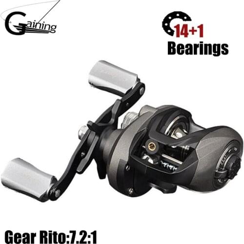 Gaining 14+1 BB Fishing Reel .2:1 Gear Ratio High Speed Baitcasting Reel Carp Fishing Reels For Saltwater