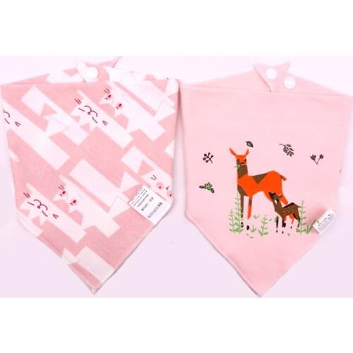2PCS/Pack Pet Dog Cat Puppy Bandanas Scarf Kids Baby Bibs Adjustable Soft Cotton Triangular Scarf Dog Collar Grooming Products
