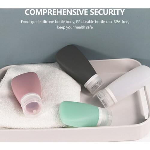 2021 New Fan Shaped Leak-proof Silicone Travel Bottling Set Portable Squeezed Shampoo Shower Gel Various Liquids Packing Bottle