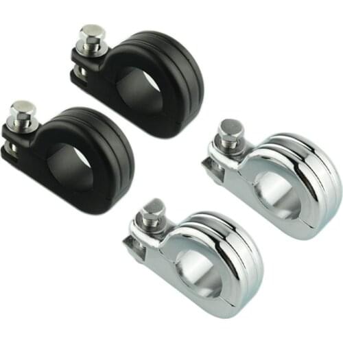 32mm CNC 1-1/4" 1.25" 38MM 1.5" Billet Crash Bar Engine Guard Highway Foot Peg Clamps Mounts For Harley Davidson Most Motorcycle