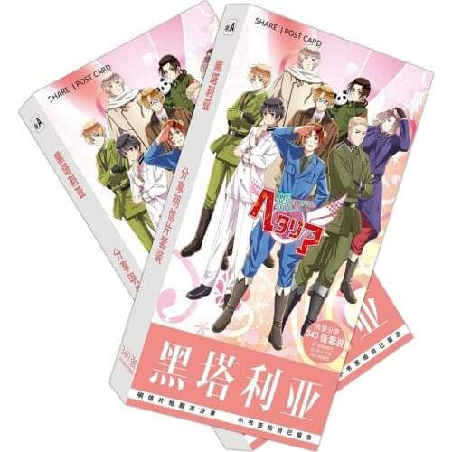340 Pcs/Set Anime Axis Power Hetalia Paper Postcard/Greeting Card/Message Card/Birthday Letter Envelope Gift Card