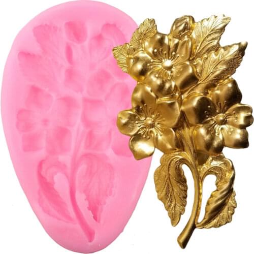 3D Flower Leaf Silicone Molds Relief Leaves Fondant Mould DIY Party Cake Decorating Tools Chocolate Candy Polymer Clay Moulds