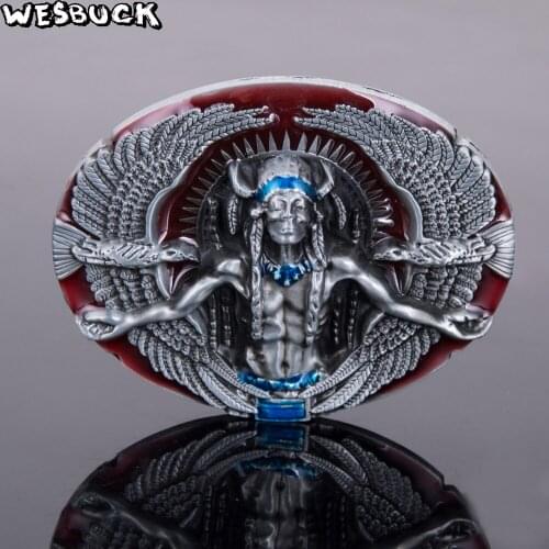 5 PCS MOQ WesBuck Brand Fashion Indian Metal Belt Buckles for Man Women Western Buckles Cowgirls Buckle Causal Hebilla