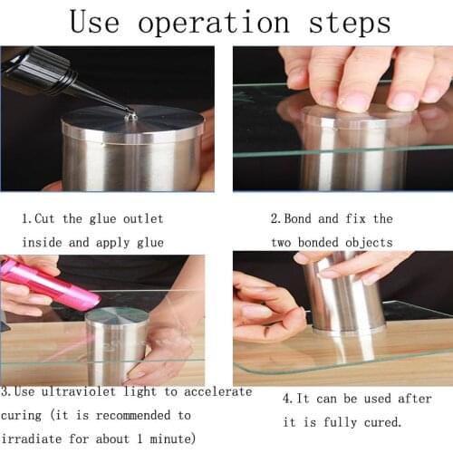 50g Glass Strong Glue No Trace Repair Glass Glue, Can Be Used for Automobile Glass, Dining Table, Glass Window, Uv Glue