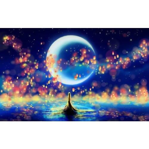 LaoJieYuan Full Square/Round Drill 5D DIY Diamond Painting "Moonlight" 3D Rhinestone Embroidery Cross Stitch Wall 5D Home