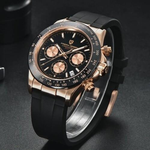 PAGANI DESIGN Mens Quartz Watch Montre Homme 40mm Sports Chronograph Luxury Sapphire Glass 100M Waterproof Business Wrist Watch