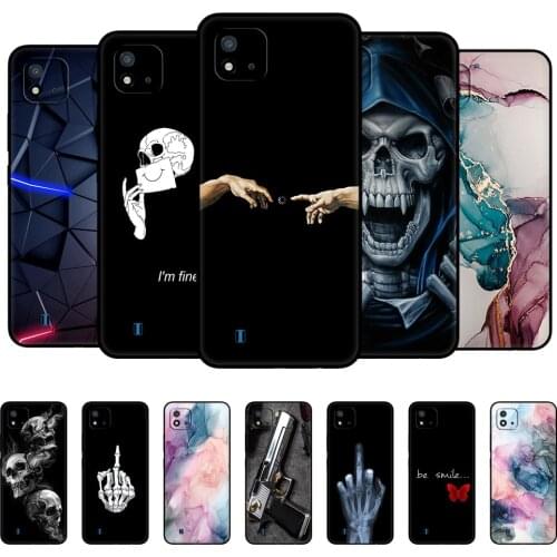 For Realme C20 Case Back Cover For OPPO RealmeC20 C 20 6.5" Etui Capa Bumper Protective Silicon Soft Coque black tpu case