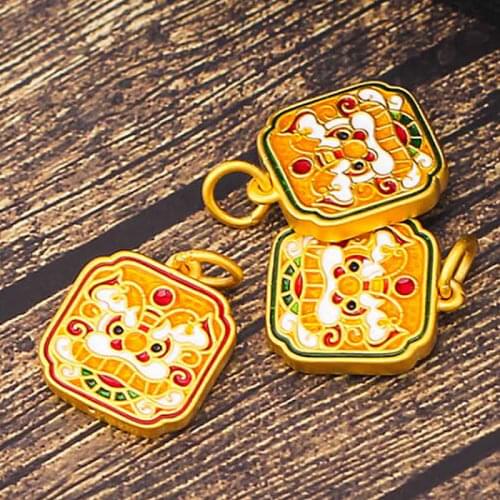 Really 24K Yellow Gold Pendant 999 Gold Tiger Necklace Pendant Baby Pendant 1.8g