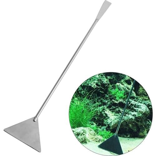 12" Stainless Steel Aquarium Tank Cleaner tools Gravel Leveler Sand Bulldozer
