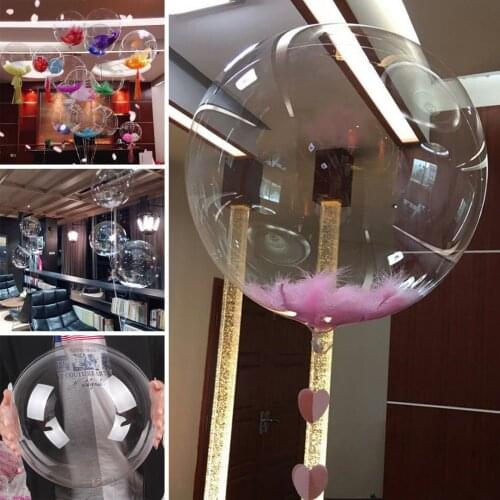 JX-LCLYL 10Pcs 24" 36" Clear Transparent PVC Balloon DIY Confetti Wedding Decor