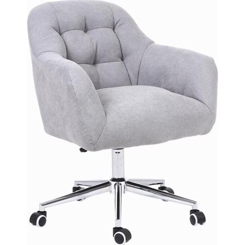 Computer Chair Household Comfortable Fabric Sofa Chair Leisure Bedroom Desk Chair Lifting Rotary Office Net Red Chair