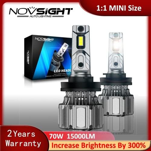 H7 LED H11 H1 H9 H8 H4 Hi/Lo Beam Headlamp Bulb H13 H3 9005 9006 9007 Mini Size 70W 15000LM Super Bright Lighting Car Headlights